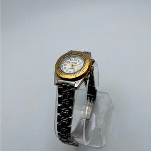 Vintage Guess 1992  Watch Gold & Silver Toned Stainless Steel Band